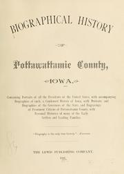 Cover of: Biographical history of Pottawattamie County, Iowa by 