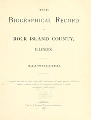 Cover of: The biographical record of Rock Island County, Illinois. by 