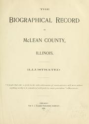 Cover of: The Biographical record of McLean County, Illinois. by 