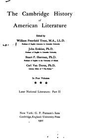 Cover of: The Cambridge History of American Literature