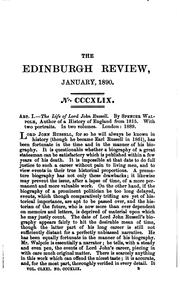 Cover of: The Edinburgh Review: Or Critical Journal by Sydney Smith, Francis Jeffrey, Macvey Napier, George Cornewall Lewis, William Empson, Henry Reeve, Harold Cox, Arthur Elliot