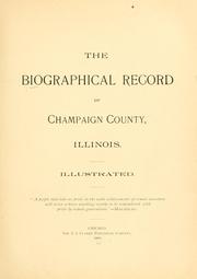 The biographical record of Champaign County Ill. ...