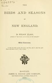 Cover of: The birds and seasons of New England by Wilson Flagg