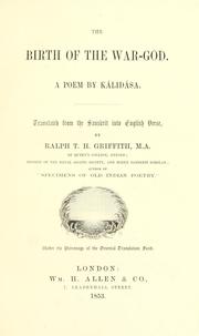 Cover of: The birth of the war-god by Kālidāsa