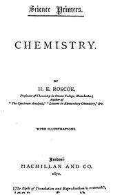 Cover of: Chemistry by Henry E. Roscoe