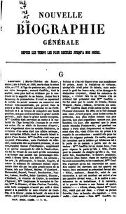 Cover of: Nouvelle biographie générale depuis les temps les plus reculés jusqu'à nos jours, avec les ... by Jean Chrétien Ferdinand Hoefer, Firmin -Didot