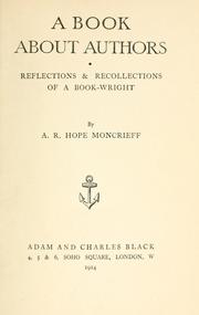 Cover of: book about authors: reflections and recollections of a book