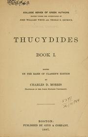 Cover of: Thucydides, Book I by Thucydides