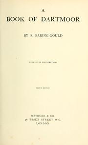 Cover of: A book of Dartmoor by Sabine Baring-Gould