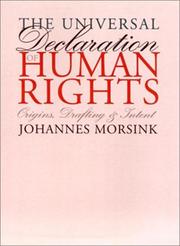 Cover of: The Universal Declaration of Human Rights by Johannes Morsink