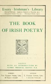 Cover of: The book of Irish poetry by Alfred Perceval Graves