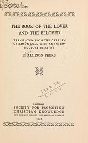 Cover of: The book of the lover and the beloved by Ramon Llull
