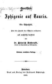 Cover of: Goethes Iphigenie auf Tauris: Ein Schauspiel by Johann Wolfgang von Goethe
