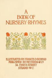 Cover of: A book of nursery rhymes