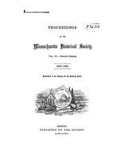 Cover of: Proceedings of the Massachusetts Historical Society