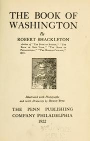 Cover of: The book of Washington by Shackleton, Robert