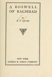 Cover of: A Boswell of Baghdad by E. V. Lucas