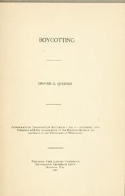 Cover of: Boycotting