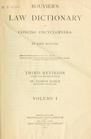 Cover of: Bouvier's law dictionary and concise encyclopedia