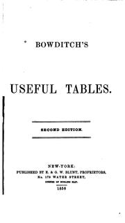 Cover of: Bowditch's Useful Tables