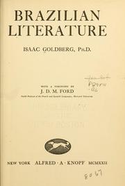 Cover of: Brazilian literature by Goldberg, Isaac