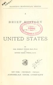 Cover of: A brief history of the United States. by Joel Dorman Steele
