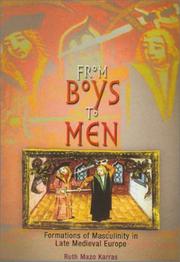 Cover of: From Boys to Men: Formations of Masculinity in Late Medieval Europe (The Middle Ages Series)