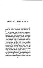 Cover of: Thought and Action