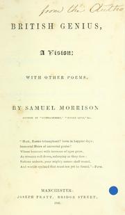 Cover of: British genius, a vision: with other poems.