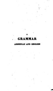 Cover of: A Grammar Armenian and English by P Paschal Augher