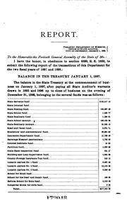 Cover of: Report of the State Auditor to the General Assembly