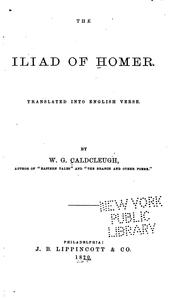 Cover of: Iliad by Όμηρος (Homer), W. G . Caldcleugh