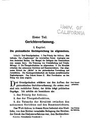 Cover of: Ptolemäisches Prozessrecht: Studien zur ptolemäischen Gerichtsverfassung und ...