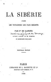 Cover of: La Sibérie d'après les voyageurs les plus récents