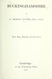 Cover of: Buckinghamshire