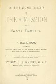 Cover of: buildings and churches of the mission of Santa Barbara.