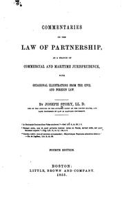 Cover of: Commentaries on the Law of Partnership: As a Branch of Commercial and ...