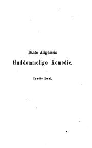 Dante Alighieris Guddommelige komedie by Dante Alighieri