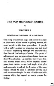 Cover of: The Old Merchant Marine: A Chronicle of American Ships and Sailors by Ralph Delahaye Paine, Ralph Delahaye Paine