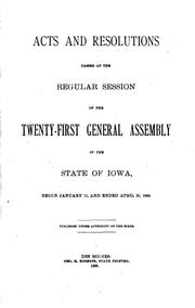 Cover of: Acts and Joint Resolutions by Iowa, Iowa