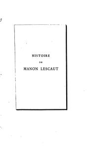 Cover of: Histoire de Manon Lescaut by Abbé Prévost, Anatole France