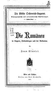 Cover of: Die Völker Oesterreich-ungarns: Ethnographische und culturhistorische ...