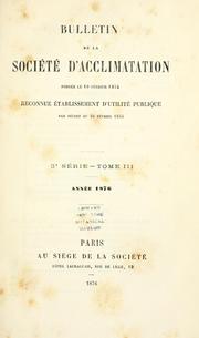 Bulletin de la Socit d'acclimatation