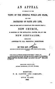 Cover of: An Appeal in Behalf of the Views of the Eternal World and State and the Doctrines of Faith and ...