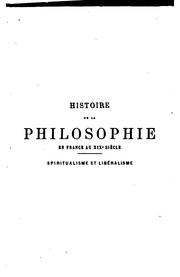 Cover of: Histoire de la philosophie en France au XIXe siècle ... by Marin Ferraz