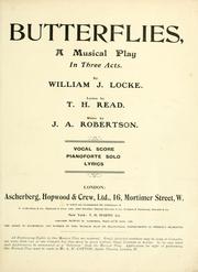 Cover of: Butterflies: a musical play in three acts