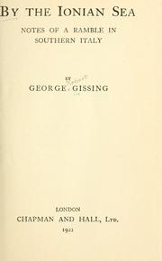 Cover of: By the Ionian Sea. by George Gissing