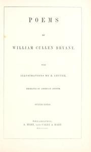 Cover of: Poems by William Cullen Bryant