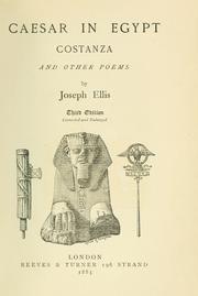 Cover of: Caesar in Egypt, Costanza and other poems