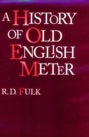 A History of Old English Meter by R. D. Fulk